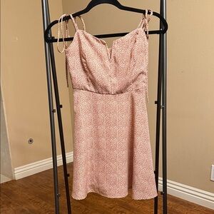 Audrey 3+1 Pink Patterned Mini Dress